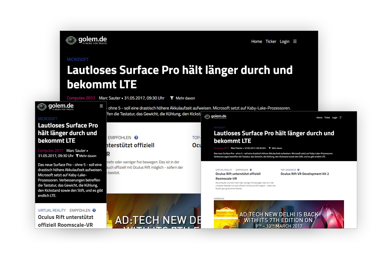website redesign golem